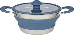 C.A.O. - Pentole "FLEX'COOK" 1,5 litri in silicone e acciaio inox - Colore Blu - Lunghezza 31 cm - Larghezza 22 cm - Altezza 10 cm