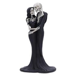 Nemesis Now Eternal Embrace 24 cm, Resina, Regalo gótico de Boda, Figura de Abrazo de Esqueleto, Fundido en la Mejor Resina, Pintado a Mano, Blanco y Negro