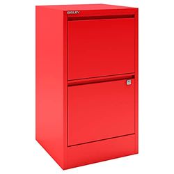 Bisley Home Filer, 2 cajones HR, Metal, 670 Rojo Cardinal, 40 x 41,3 x 67,2 cm