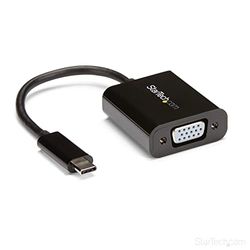 StarTech.com USB-C naar VGA adapter - USB Type-C naar VGA video converter - zwart