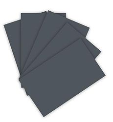 folia 6388 Gekleurd papier 130 g/m², gekleurd tekenpapier in antraciet, DIN A3, 50 vellen, als basis voor talrijke ambachten