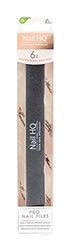 NAIL HQ Professional Nail Files x 6,Black