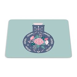 Bonamaison, Tappetino per il mouse rettangolare con stampa digitale, antiscivolo, per ufficio e casa, dimensioni: 22 x 18 cm