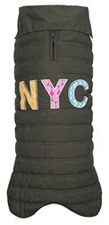 Wouapy Płaszcz "New York Kaki" firmy Wouapy w rozmiarze 20, chroni psa przed czynnikami atmosferycznymi