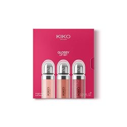 KIKO Milano Glossy Lip Set 03, Lip Kit: 3 Moisturising Lip Glosses With A Volumising 3D Effect