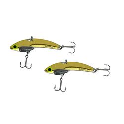 Steelshad Leurre de pêche – Mini Series – Pêche pour Basse, Perche, Crappie, Doré Jaune, Truite, Saumon, Bandes, Hybrides, Blanc, Basses, Blues, doré