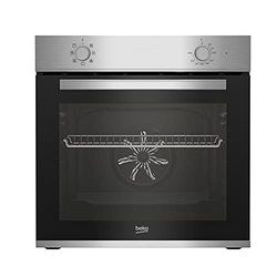 Beko Horno empotrable BBIE12000X, iluminación halógena, SteamShine, 6 funciones de cocción, 59,5 x 59,4 x 56,7 cm, 66 l