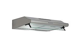 Respekta Campana extractora bajo mueble/Campana extractora bajo mueble de 60 cm/Pantalla de cristal con cubierta de acero inoxidable/Función de extracción y recirculación / CH1259IXCN / 45-61 dB