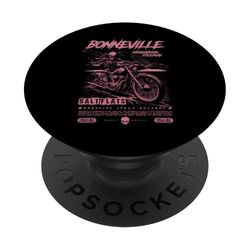Bonneville Salt Flats Motorcycle Racing Vintage Biker PopSockets PopGrip Adhesivo