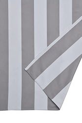 Sleepdown Grande Serviette de Plage rayée en Microfibre Douce absorbante pour Piscine, Voyage, Camping, Sauna, Gym, Yoga avec Sac - Gris - (160 x 90 cm)