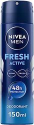 NIVEA Men Fresh Active - desodorizante em spray para homem, 6 unidades de 150 ml, desodorizante para homem com extratos oceânicos, desodorizante antitranspirante para 48 horas de fragrância fresca