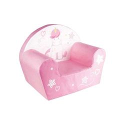 Fun House | Fauteuil Club pour Enfant Licorne Rose | L52 x l33 x H42 Cm | Origine France Garantie| Confort Optimal |Gamme Chambre Enfant Licorne | Sécurité | Idée Cadeau Dès 12 Mois