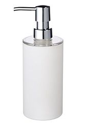 Ridder Touch - Dispenser di sapone, Poliresina, bianco, 6.7 x 6.7 x 19 cm