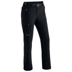 Maier Sports Rechberg, Pantalon de randonnée pour Femme, Pantalon Outdoor déperlant pour Le Trekking et la randonnée, sans PFC, MSTRETCH Pro 4 et Dryprotec, Noir, 21 (W33/L30)