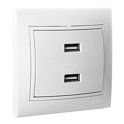Podwójna ładowarka USB Europa, wydajna do ładowania w 230 V, 5 V i 4200mA. Idealna dla Twoich urządzeń zawsze gotowych. Idealna do podróży i codziennego użytku.