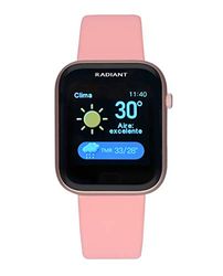 Radiant - Manhattan Collection - Smart klocka, Smartwatch med pulsometer, Tensiometer, Sömnmonitor och Digital Activity Armband Funktion. för män och kvinnor. Kompatibel med Android iOS, Rosa, rem