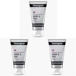 Neutrogena Crema de Manos y Uñas Fórmula Noruega, Uñas más Fuertes, Piel Hidratada, con Vitamina E, 75 ml (Paquete de 3)