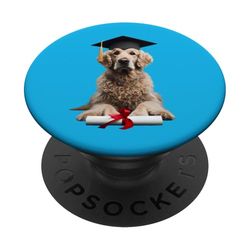 Gorra de graduación de perro Retriever con revestimiento rizado PopSockets PopGrip Adhesivo