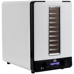 HOMCOM 11 Tier Food Dehydrator, 550W Food Dryer Machine with 40-70℃ Adjustable Temperature, 1-48h Timer and LCD Display for Drying Fruit, Meat, Vegetable, Jerky and Pet Treat, White