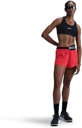 Nike Shorts da Running 2 in 1 A Vita Media Dri-Fit 8 Cm Swift – Donna, Lt Crimson/Reflective Silv, HJ5376-696, XS