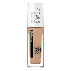 Maybelline New York vattentät make-up, foundation med hög täckförmåga, långvarig ansiktsmink, Super Stay Active Wear, färg: Nr 21 naken beige (ljus), 1 x 30 ml