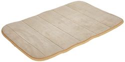 douceur d'intérieur, Tapis de Bain (40 x 60 cm) Memory Taupe, Microfibre Relief