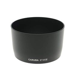Caruba ET-65III Noir - Capuchons pour objectifs (Rond, Canon EF 100-300mm f/4.5-5.6 US Canon EF 100mm f/2.0 USM Canon EF 135mm f/2.8 Soft Focus Canon EF..., Noir)