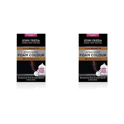 John Frieda Precision Foam Colour 3N, Deep Brown-Black Hair Dye, Salon-Finish Deep Brown-Black Permanent Hair Colour, 100% Grey Coverage (Pack of 2)