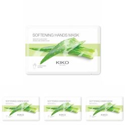 KIKO Milano Softening Hands Mask | Maschere Mani E Unghie In Tessuto Con Estratto Di Aloe (Confezione da 4)