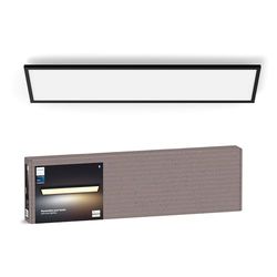 Philips Hue White Ambiance, Pannello Smart Aurelle, Rettagolare, luce bianca da calda a fredda, 120x30cm, nero, Compatibile Bluetooth, Controllo Vocale con Alexa, Google Assistant e Apple Homekit