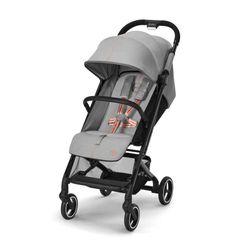 Cybex Gold barnvagn Beezy med One-Pull Harness, Lämplig från födseln till ca 4 års ålder (max 22 kg), Kompakt och ergonomisk, Lava Grey (grå)