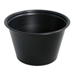 Terrina Piccola Per Microonde - 120 Ml. Ø 5/7,4X4,8 Cm Nero Pp - 2500 Unità