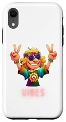 Custodia per iPhone XR Pace Fuori Con Hippie Vibes Cartone Animato