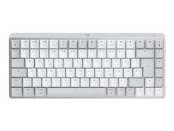 Logitech MX Mechanical Mini Tastiera Retroilluminata Wireless per Mac, Switch a Basso Profilo, Tasti Tattili Silenziosi, Retroilluminati, Bluetooth, USB-C, Apple, iPad, QWERTY US Intl - Pale Grey