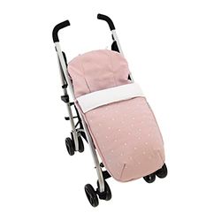 ROSY FUENTES Saco Silla de Paseo Universal Saco Carrito Bebé - Funda de silla de paseo - Equipado para ser Ajustado perfectamente 0-rosa empolvado