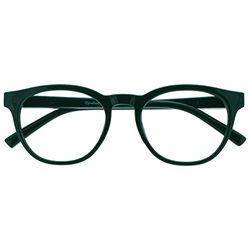 OPULIZE Blu Gafas de Lectura con Bloqueo de Luz Azul Montura Redonda Verde Oscuro Bisagras de Muelle Mejoran el Sueño Ordenador Gaming Antirreflejante Hombre Mujer B5-6 +1.00