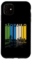 Carcasa para iPhone 11 Sao Paulo Brasil Río De Janeiro Playa Retro Brasil Estatua Brasil