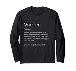 Nome Warren divertente Significato - Nome personalizzato Warren Maglia a Manica