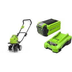 Greenworks Motobineuse sans Fil, Vert, 40V & Kit Batterie 40V & Chargeur Universel - Batterie Lithium-ION 2Ah + Chargeur 2A d’Origine