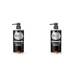 The Shave Factory da rasatura trasparente Crystal 1000ml formato professionale (Confezione da 2)