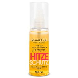 Jean & Len Protezione termica spray leave-in bifasico, protegge i capelli dai danni del calore fino a 220°C, formulazione anti-crespo, senza parabeni e siliconi, vegan, 100 ml
