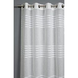 Gardinia Tenda con Occhielli, con Strisce 3D, Filtrante e Trasparente, Bianco, 140 x 245 cm