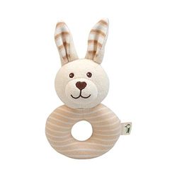 GRÜNSPECHT Lot de 619-00 - 100% coton biologique - Jouet pour bébé - Doux - Cadeau de naissance, baptême, fête prénatale, GOTS - Beige (619-00)