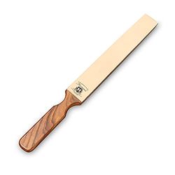 Haryali London Pure Cow Leather Two Sided Wooden Handle Stick Strop for Sharping All Kind of Blades & Razors. for All Brown