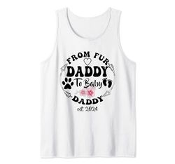 Nuevo Día del Padre de Fur Daddy a Baby Daddy 2024 Camiseta sin Mangas