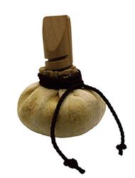 Tabacchiera da fiuto ad ampollina in Buccia Di Bergamotto con tappo in legno a vite. Utilizzabile anche come porta spezia o profuma biancheria.