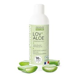 Shampoing Lov'Aloé Bio - Aloé vera Bio, Protéines de riz - Fortifie et redonne du volume aux cheveux - 98% naturel - Fabriqué en France - 200 ml - PROPOS'NATURE