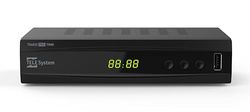 TELE System TS6822 PRO DVB-T2 HEVC digitale terrestrische decoder en twin tuner DVB-T 2 HD met display en afstandsbediening 2-in-1 met tv-besturing