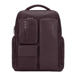 PIQUADRO Ronnie Zaino grande in pelle porta PC 15.6" a due scomparti e schermatura RFID