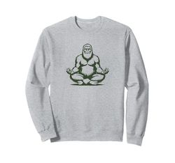 Yoga Squatch Minimalist Mindfulness Bigfoot Sasquatch Felpa